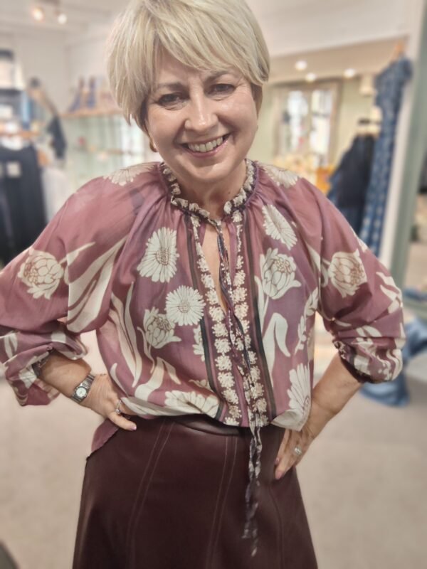 Freya Shirt Bordeaux - Image 3