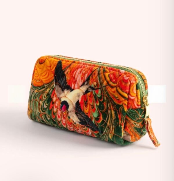 Powder Velvet Vanity Bag Marbled Swallows