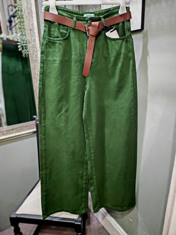 Green Wide Leg Jeans