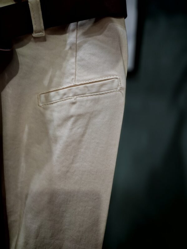 Cream Chino Type Jean - Image 2