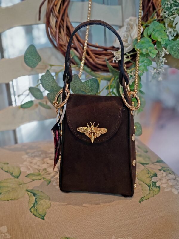 Suede Bee & Stud Crossbody - Image 4