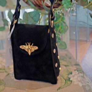 Suede Bee & Stud Crossbody