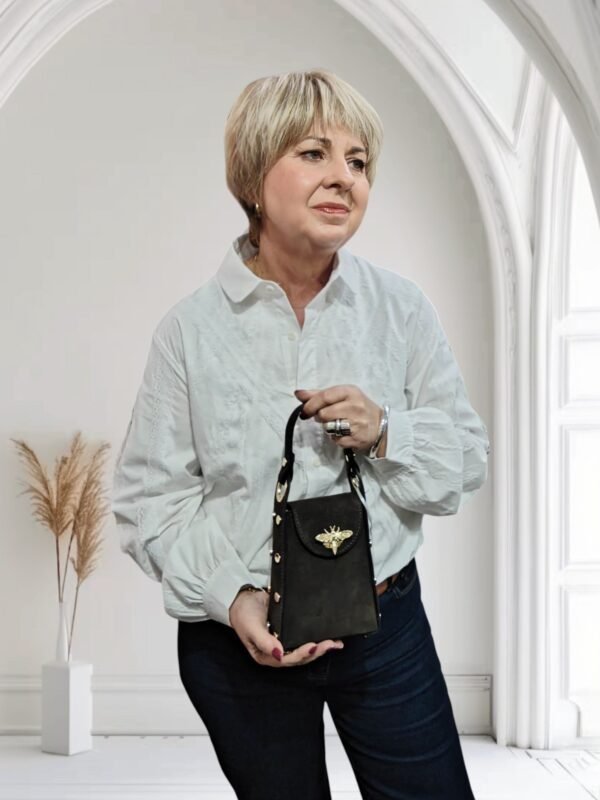 Suede Bee & Stud Crossbody - Image 6
