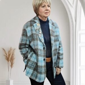 Embellished Plaid Jacket