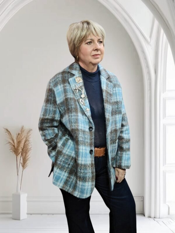 Embellished Plaid Jacket
